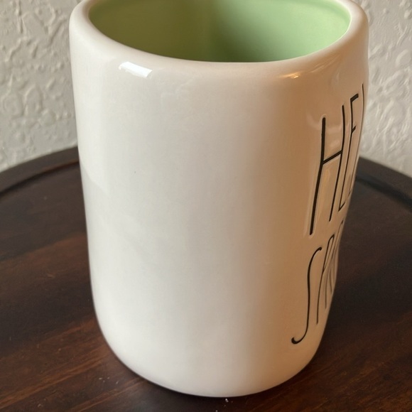 Rae Dunn: White with Pastel Green inside- Hello Spring- Coffee/Tea Mug - Picture 5 of 16